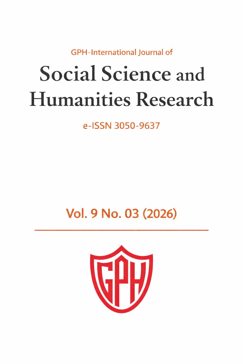 GPH-International Journal of Social Science and Humanities Research, Vol. 9 No. 03 (March 2026) cover.